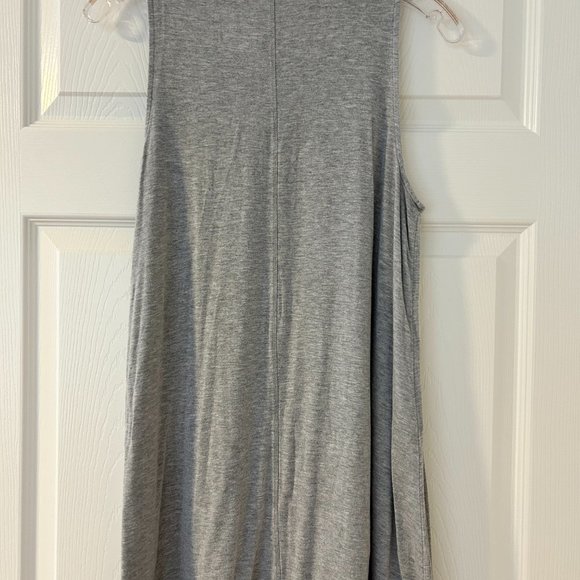 Grey T-Shirt Layering Dress Time and Tru Size Large Midi - Picture 3 of 3